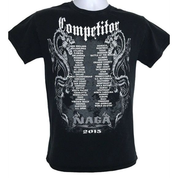 NAGA Grappling Jiu-Jitsu 2013 Fighting Competition Tour T Shirt Small - Picture 1 of 4